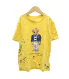 ポロ ラルフローレン POLO RALPH LAUREN ベアプリントTシャツ 半袖 ペイント加工 男の子 140 黄 イエロー /GV ■GY14