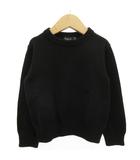 アニエスベー agnes b. 長袖ニット セーター バックロゴ刺繍 4 黒 ブラック /GV ■GY14