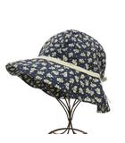 アニエスベー agnes b. バケットハット 帽子 花柄 リボン 女の子 T1 紺 ネイビー 白 ホワイト /GV ■GY14