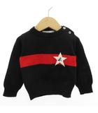 アニエスベー agnes b. 長袖ニット セーター 星 1 男の子 黒 ブラック 赤 レッド /GV ■GY14