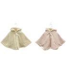 ラルフローレン RALPH LAUREN リバーシブル ポンチョ マント フリース ボア ロゴ刺繍 女の子 ピンク 白 ホワイト /GV ■GY14