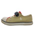 ポロ ラルフローレン POLO RALPH LAUREN ローカットスニーカー シューズ 男の子 15cm ベージュ 赤 レッド /GV ■GY14
