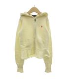 ラルフローレン RALPH LAUREN ニットジップアップパーカー 長袖 フード フリル 女の子 130 白 ホワイト /GV ■GY14