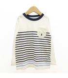 ポロ ラルフローレン POLO RALPH LAUREN ボーダー 長袖Tシャツ ロンT 男の子 120 白 ホワイト 紺 ネイビー /GV ■GY14