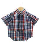 ラルフローレン RALPH LAUREN ボタンダウンシャツ 半袖 チェック ポニー刺繍 12M マルチカラー /GV ■GY14