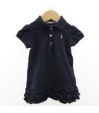 ラルフローレン RALPH LAUREN ポロワンピース 半袖 フリル 女の子 80 紺 ネイビー /GV ■GY14