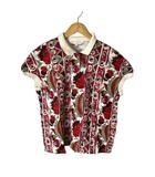  Christian Dior SPORTS 総柄ポロシャツ ショートスリーブ 花柄 L レッド