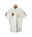 ポロ バイ ラルフローレン Polo by Ralph Lauren ポロシャツ カットソー ビッグポニー ナンバリング刺繍 半袖 S ホワイト ■GY14