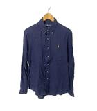 ラルフローレン RALPH LAUREN リネン BDシャツ カジュアル 長袖 M ネイビー ■GY14