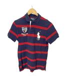 ポロ バイ ラルフローレン Polo by Ralph Lauren ポロシャツ カットソー ビッグポニー エンブレム刺繍 半袖 S レッド ネイビー ■GY14