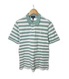 ラルフローレン RALPH LAUREN ボーダー ポロシャツ カットソー ポニー刺繍 半袖 男の子 XL 18-20 グリーン ホワイト ■GY14