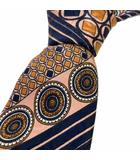 イヴサンローラン YVES SAINT LAURENT ネクタイ シルク 総柄 オレンジ オールド ■GY14