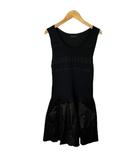 セオリー Theory ワンピース ひざ丈 ノースリーブ S ブラック ■GY43