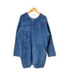 ユナイテッドアローズ A DAY IN THE LIFE UNITED ARROWS フェザーヤーン ノーカラーコート ブルー