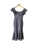 ロイヤルパーティー ROYAL PARTY ニットワンピース ロング フリル F 青 ブルー ■GY43