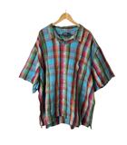 ポロ バイ ラルフローレン Polo by Ralph Lauren リネン混 チェックシャツ オープンカラー オールド 5X マルチカラー