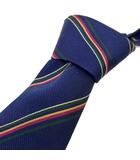 ネクタイ ストライプ シルク ブルー