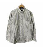 チャップス CHAPS シャツ 長袖 オールド カジュアル ビッグサイズ ストライプ 2L ベージュ ■GY06