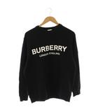 バーバリー BURBERRY ロゴスウェット カットソー 長袖 M ブラック ホワイト 8011357 /DO ■OS