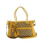 グッチ GUCCI ベラ バンブー 2WAYバッグ ハンドバッグ ショルダーバッグ GGキャンバス GG柄 イエロー 黄色 ブラウン 茶色 282300 /MI ■OS ■OH