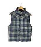 ペンドルトン PENDLETON ダウンベスト ウール チェック S ブルー