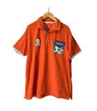 マーク&ロナ MARK&LONA ポロシャツ 半袖 パイル地 カットソー ワッペン XXL オレンジ ■GY06