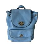 コーチ COACH ミニ ターンロック リュックサック バックパック レザー 巾着型 37581 ブルー ■GY06