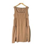 フォクシー FOXEY エンパイアノースリーブワンピース ノースリーブ ワンピース 42 ベージュ ■GY06
