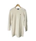 ポロ バイ ラルフローレン Polo by Ralph Lauren ニットワンピース ひざ丈 カシミヤ混 肩ボタン 長袖 S アイボリー ■GY06