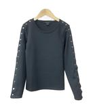 オールセインツ ALLSAINTS カットソー Tシャツ スナップボタン クルーネック 長袖 4 ブラック