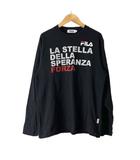 フィラ FILA 長袖 カットソー Tシャツ プリント M ブラック