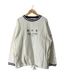エレッセ ellesse Tシャツ 長袖 カットソー 刺繍 M ホワイト