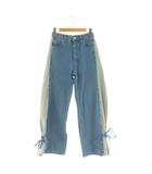 25SS SIDE SWITCH 2WAY RIBBON DENIM PANTS デニムパンツ スウェット 切替 24 ブルー /MY ■OS
