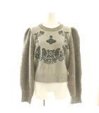 ヴィヴィアンウエストウッドレッドレーベル Vivienne Westwood RED LABEL インディア ニット セーター ウール 00 茶 ブラウン ベージュ 花柄 /AQ ■OS