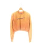 ディーゼル DIESEL F-SLIMMY スウェット カットソー ロゴプリント クロップド丈 M オレンジ /MI ■OS ■GY09