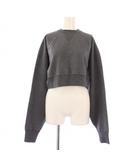 トゥデイフル TODAYFUL 24SS Cropped Sweat Pullover クロップドスウェットプルオーバー トレーナー 長袖 クルーネック ショート丈 無地 ストレッチ F グレー 12410603 /BB