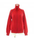 アディダス adidas 70s ヴィンテージ デサント製 西ドイツ トラックジャケット アウター ハイネック ジップアップ ストレッチ ロゴ 刺繍 サイドライン M 赤 レッド ATS-80 /BB