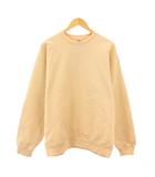 14oz スウェット トレーナー 長袖 クルーネック 無地 ワンカラー 裏起毛 L ベージュ /BB
