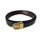 ランセル LANCEL レザーベルト ハトメ イタリア製 ブラック ゴールドカラー ■GY06