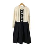 チェスティ Chesty エレガントフラワーワンピース ひざ丈 フラワー装飾 ワンピース 0 アイボリー