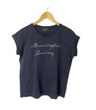 アンタイトル UNTITLED Tシャツ カットソー 刺繍 ノースリーブ 2 ネイビー ■GY06