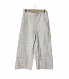 イエナ IENA リネン ワイドパンツ ストレート 38 ライトグレー ■GY06
