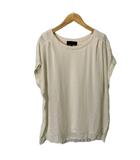 半袖 シャツ ブラウス バックプリーツ 切替 アイボリー ■GY06