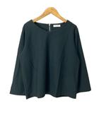 長袖 シャツ ブラウス バックジップ グリーン ■GY06