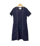 ハナエモリ HANAE MORI ブラウスワンピース ワンピース 半袖 ひざ丈 M ネイビー