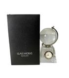  GLASS WORKS NARUMI 置き時計 地球儀 ガラス小物 クリアカラー