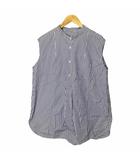 イエナ IENA チュニック ブラウス シャツ ノースリーブ ストライプ ホワイト ブルー