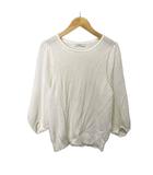 アナイ ANAYI 編み込み ニット バルーンスリーブ 7分丈 長袖 38 白 アイボリー