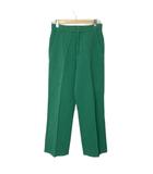 フレームワーク Framework ストレートパンツ スラックス センタープレス 麻 リネン混 38 グリーン