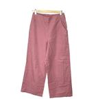 イエナ IENA スラックス ワイドパンツ サイドジップ 麻 リネン混 36 ピンク
